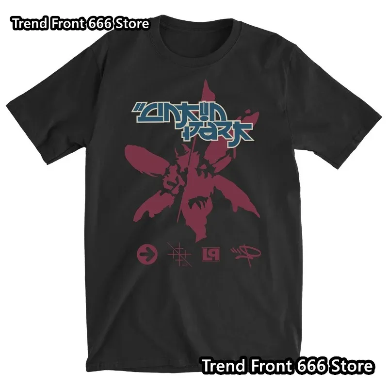 Мужская Хлопковая Футболка Linkin Park Повседневная С Рисунком Рок-группы И Короткими