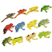 12pcs simulation frog model toy tropical tree frog goldfish small frog stall hot selling dinosaur model