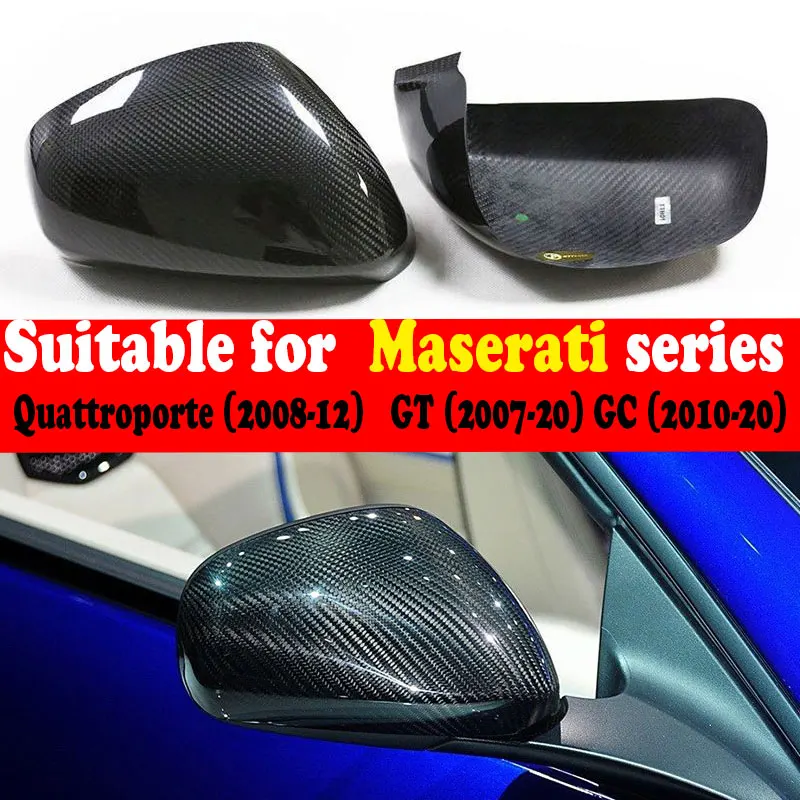Фото 1 пара углеводов, настоящая для Maserati Gran Turismo y Gran Cabrio cubierta de espejo retrovisor de carbono seco GT GC para №4