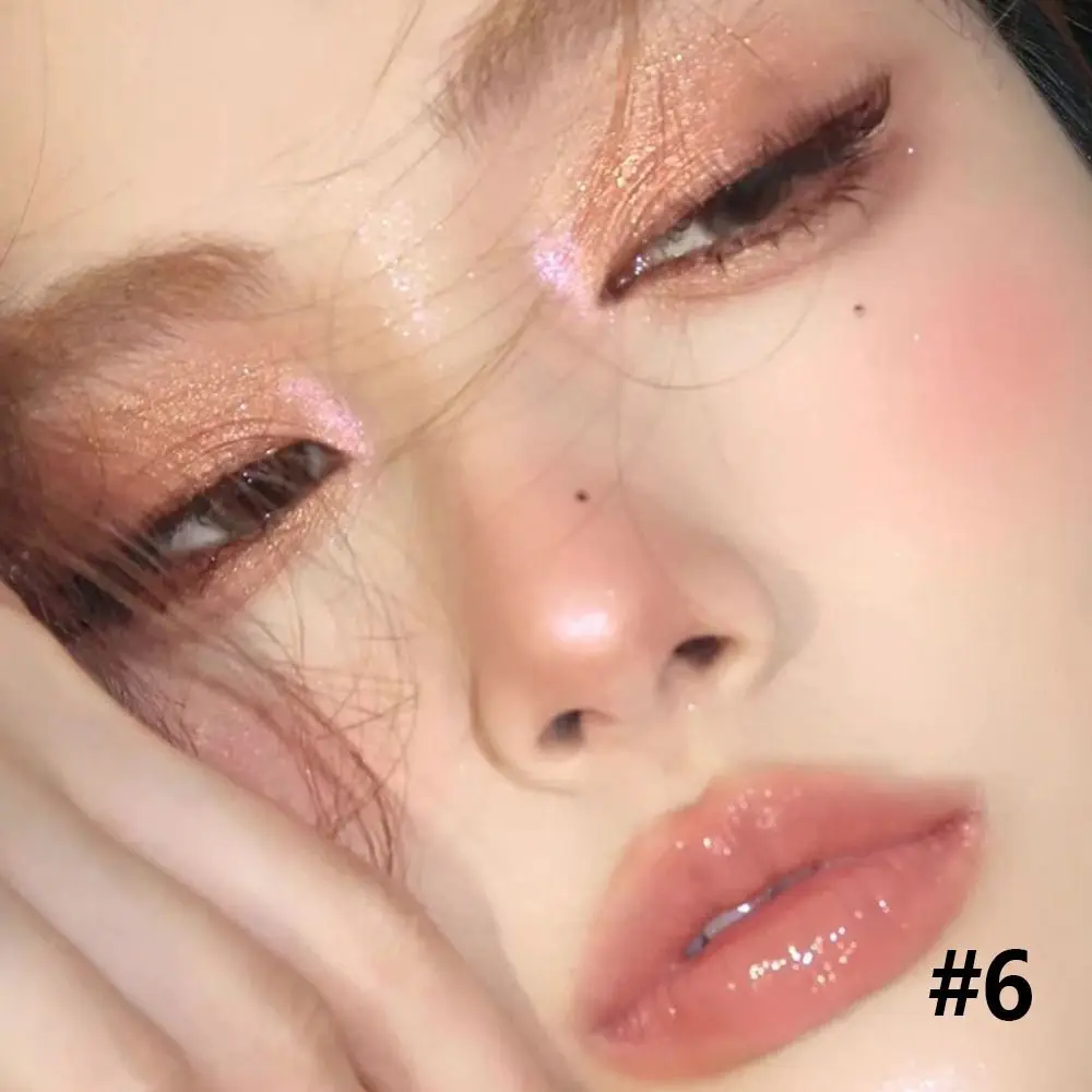 Жидкие тени для век с перламутровыми блестками осветляющие лежащие шелкопряды