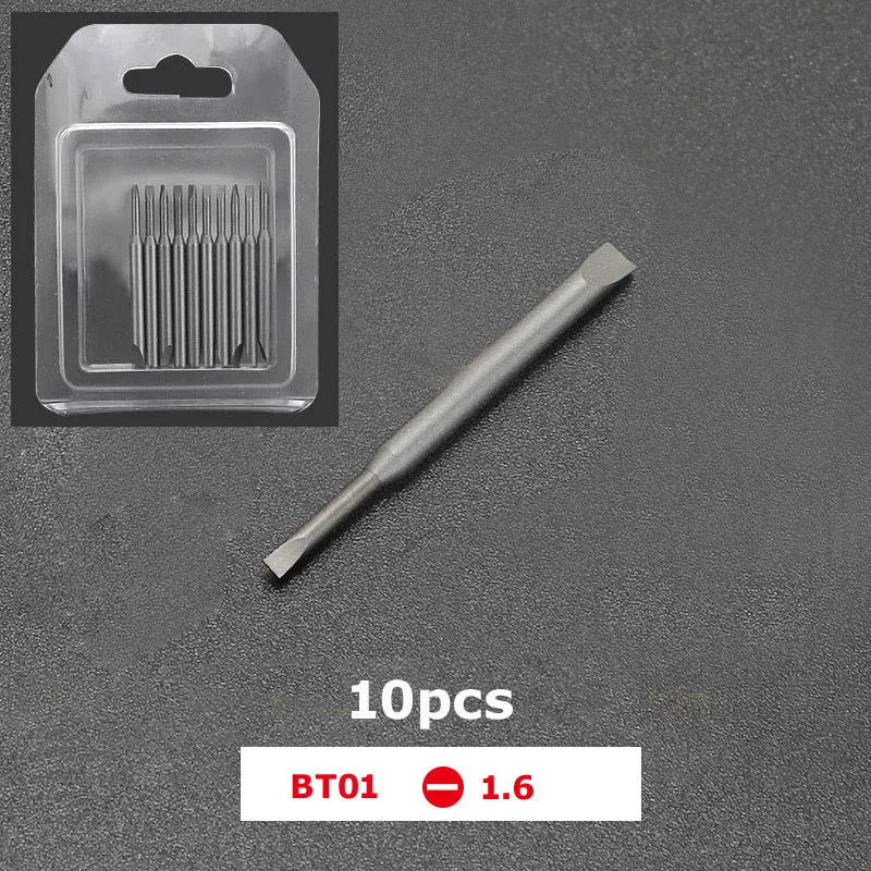 Набор отверток BT01 BT02E, комплект из 10 насадок для ремонта очков, часов, мобильных телефонов