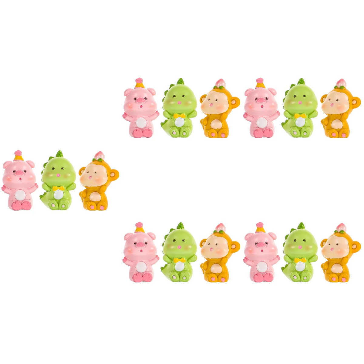 

15 Pcs Monkey Gifts Animal Cake Decoration Mini Topper Miniature Figurines 3X2.5X5.3CM Resin Micro Landscape