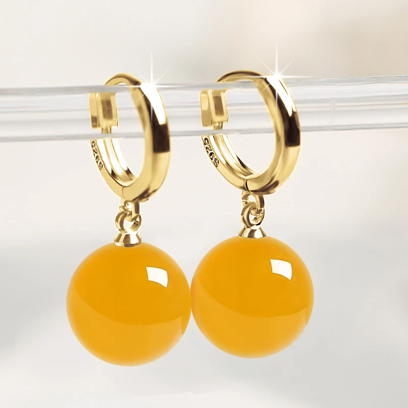 Элегантные Геометрические Кристаллы серьги из халцедона гладкие удобные