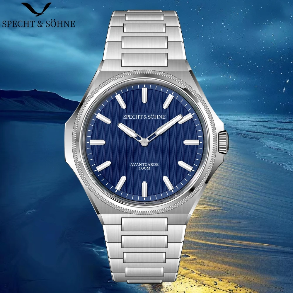 2025 Specht&ampSöhne Luxury Fashion Men's Watch Quartz Randa 751 Movt Ultra-Thin Stainless Steel Luminous Waterproof 39.8MM