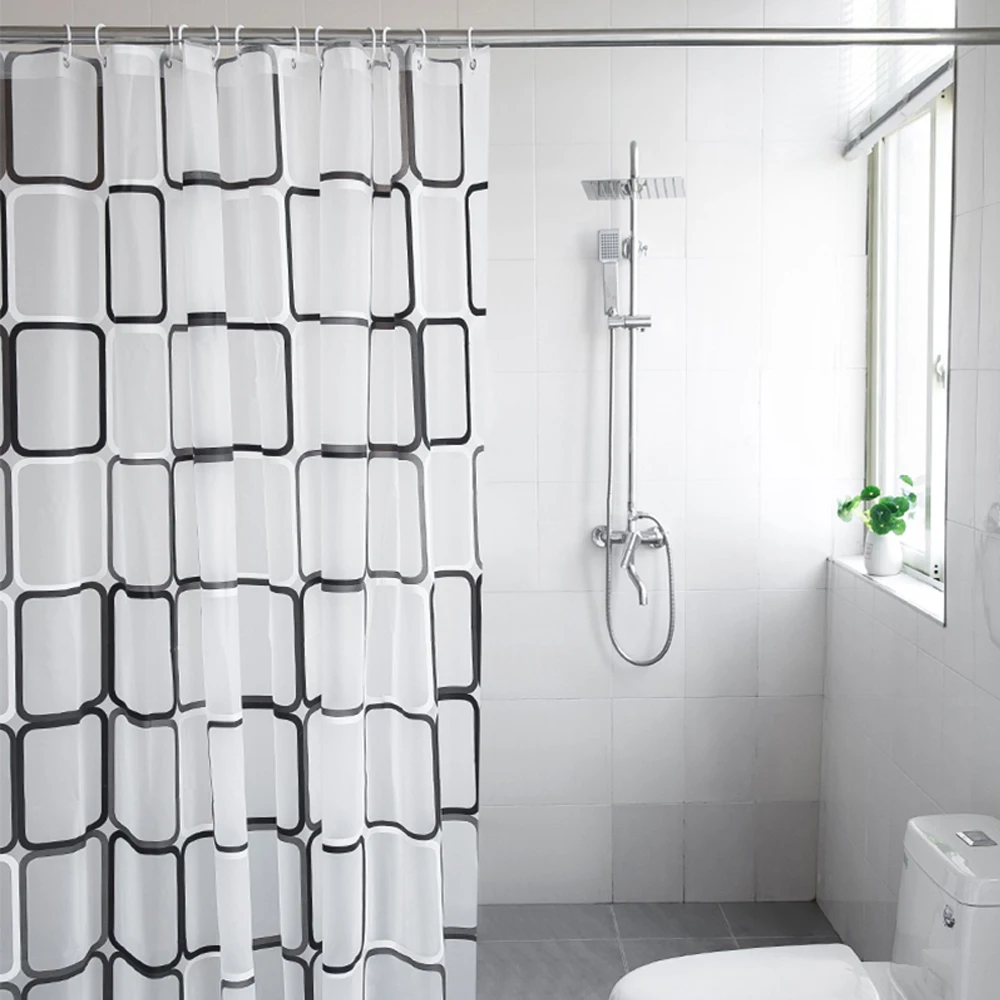 

Экологичная занавеска на дверь унитаза, настенная душевая занавеска PEVA, водонепроницаемая занавеска для ванной 3D с защитой от плесени