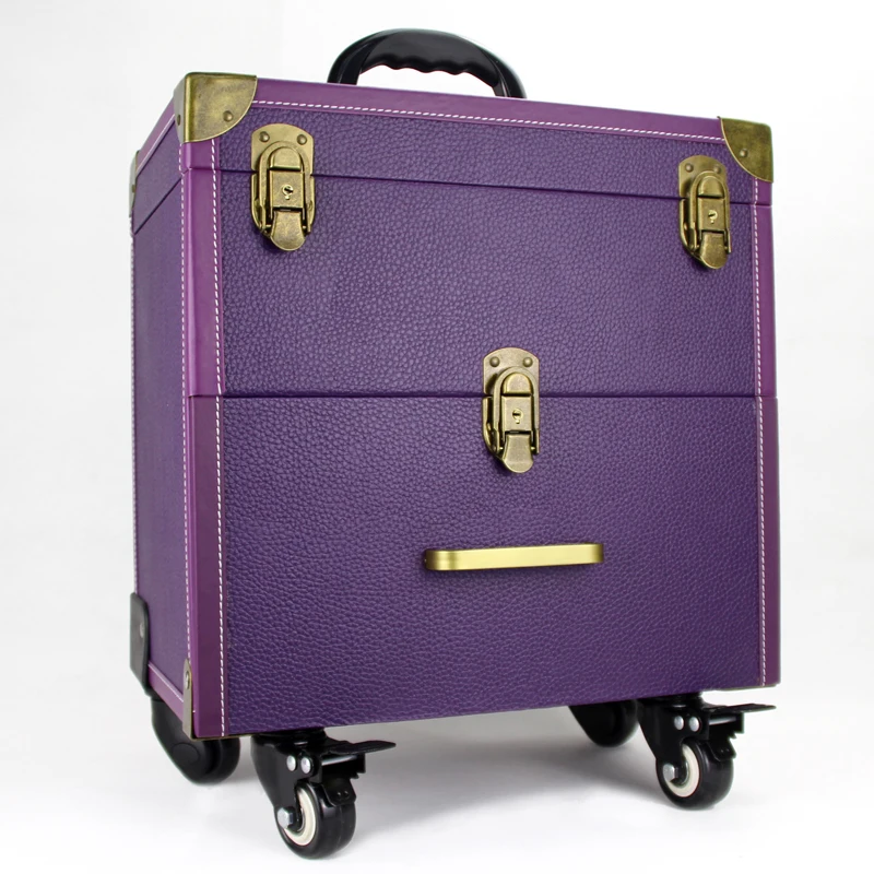 

Capacity Rolling Wheels Travel Professional Makeup Case Large Suitcase Cosmetic CaseOn Beauty Tattoo Manicure S13340-S13356 Dn