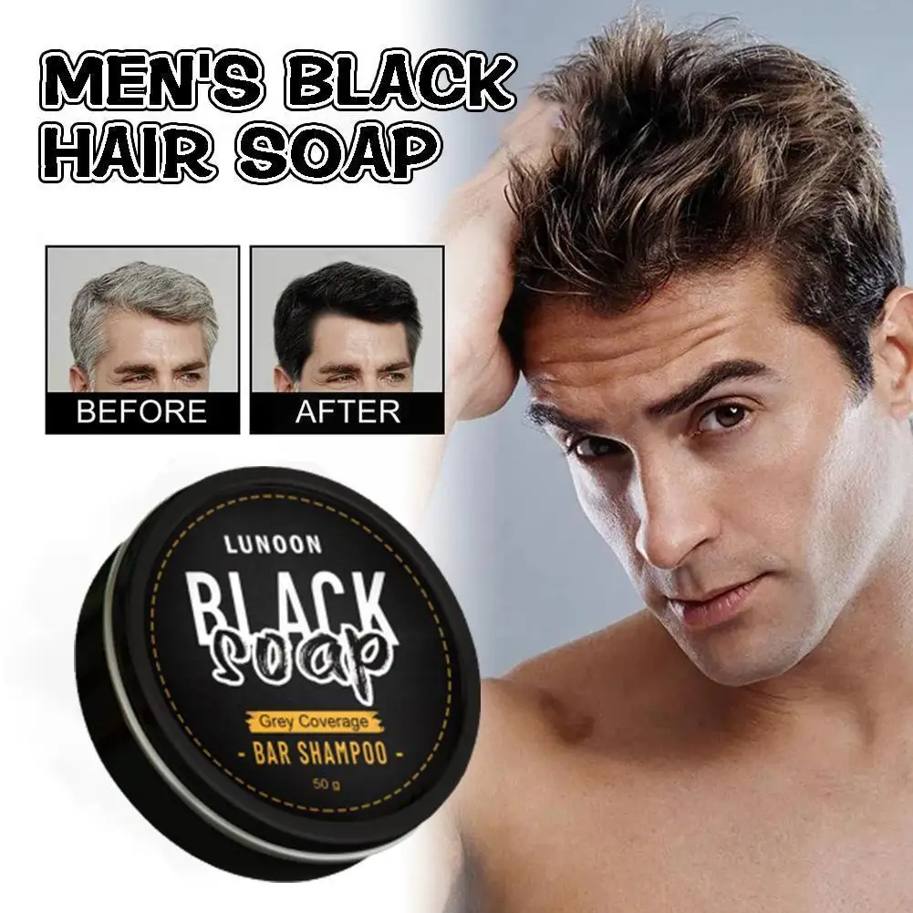 

Solid Shampoo Bar Hair Beard Body Wash Hair Darkening Soap Natural Organic Conditioner Repair Essence for Gray Hair Coverag S7V7