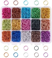 1950pcs 10mm open jump rings aluminum jump rings for choker necklaces bracelet chain maille chainmail jewelry making 15 color