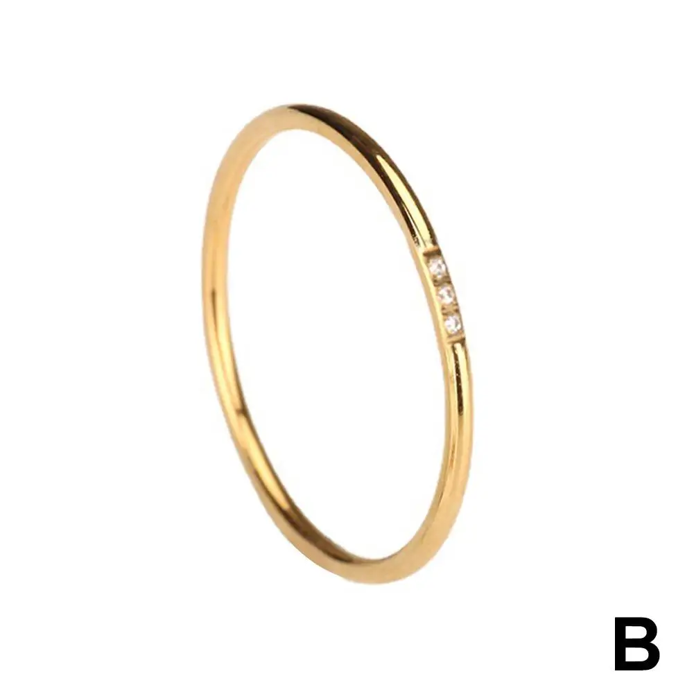 Новые простые кольца из нержавеющей стали золотого цвета антиаллергенные