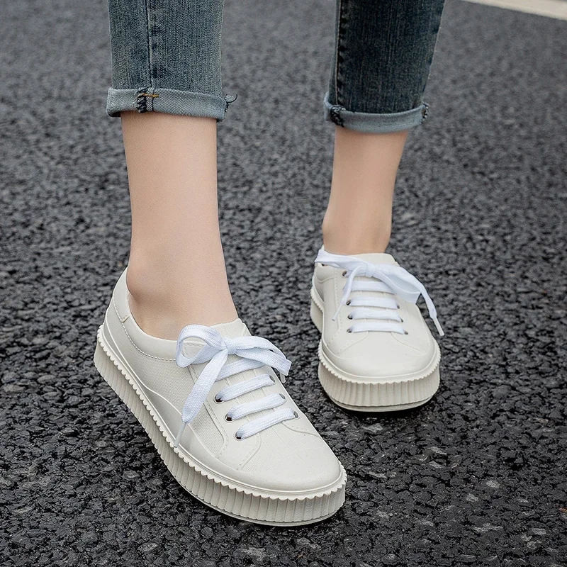 Rain Boots For Women Bright Color Low Top Shoes Waterproof 2023 Spring Summer Female Casual Shoes Rubber Rain Boots Size 40