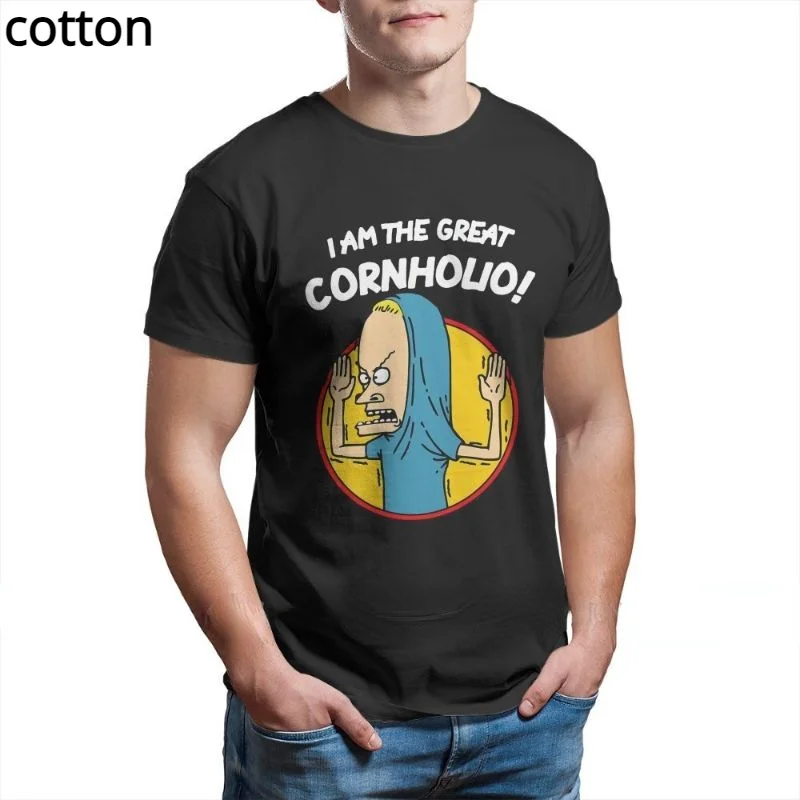

Beavis and Butthead Comedy Cartoon Graphic Tshirts I Am The Great Cornholio Hipster Tops Men Fashion Casual Shirt Ropa Hombre