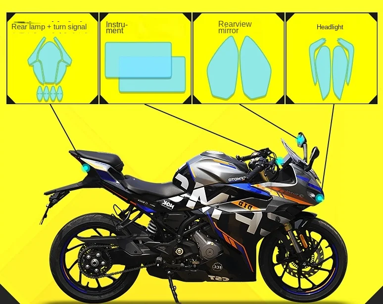 Защитная Наклейка для мотоцикла, пленка для лампы, инструмент, пленка, прозрачная защита от царапин, наклейка для CFMOTO 250NK 250RS 2022