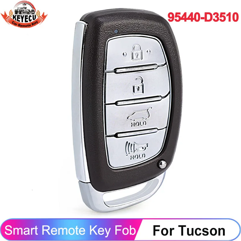 KEYECU 4 кнопки 95440-D3510 TQ8-FOB-4F11 для 2018 2019 2020 Hyundai Tucson Smart Key 433 МГц дистанционный брелок