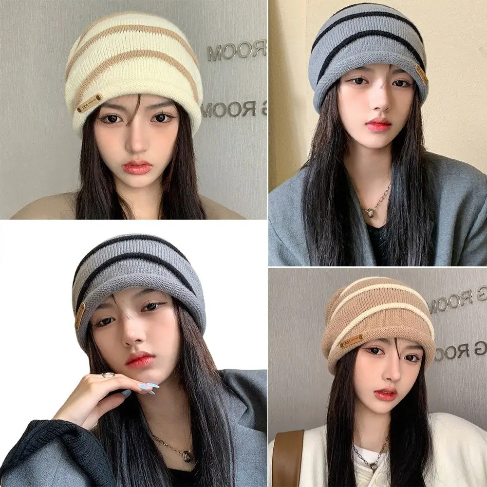 

4 Colors Woman/Men Solid Cute Ladies Casual Cap Female Beanie Caps Knitted Beanies Warmer Bonnet Winter Autumn Hats