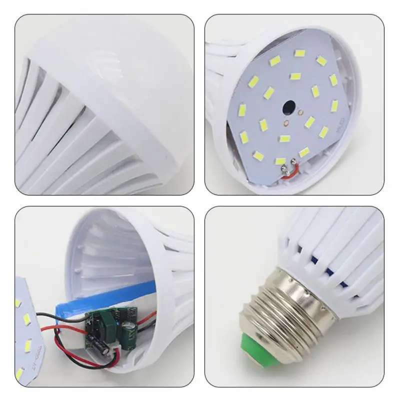 

2/4/5PCS Led Beacon Emergency Household Night Light Rotating Light E27 Led Bulb Camping 5w 7w 9w 12w 15w Battery Bulbs