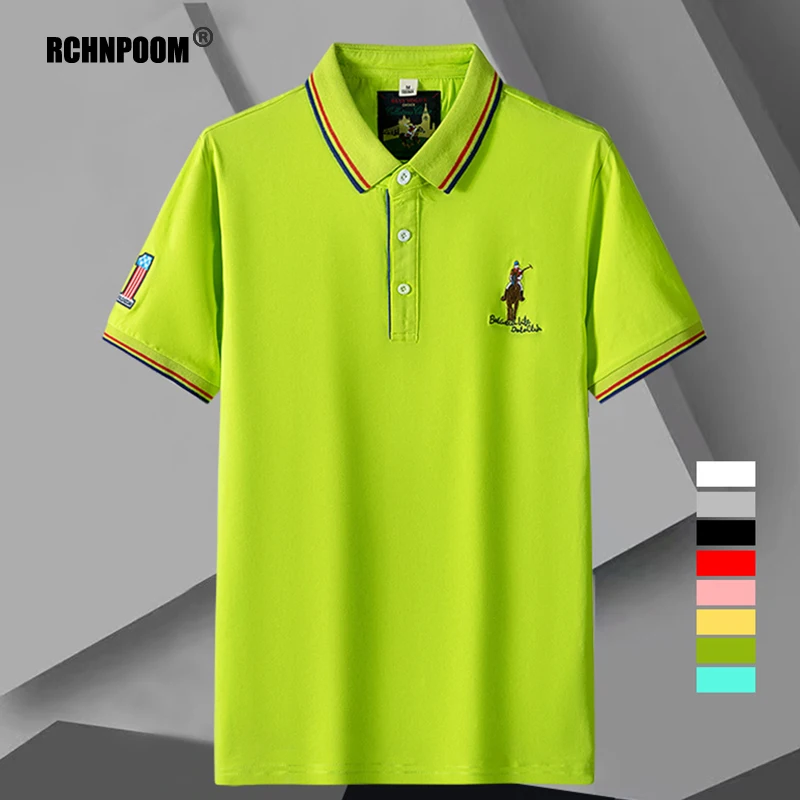 

2022 Summer New Men's Polo Shirts Business Casual Fashion Short Sleeve Embroidered Lapel Tops Men Brand Plus Size Men Clothing