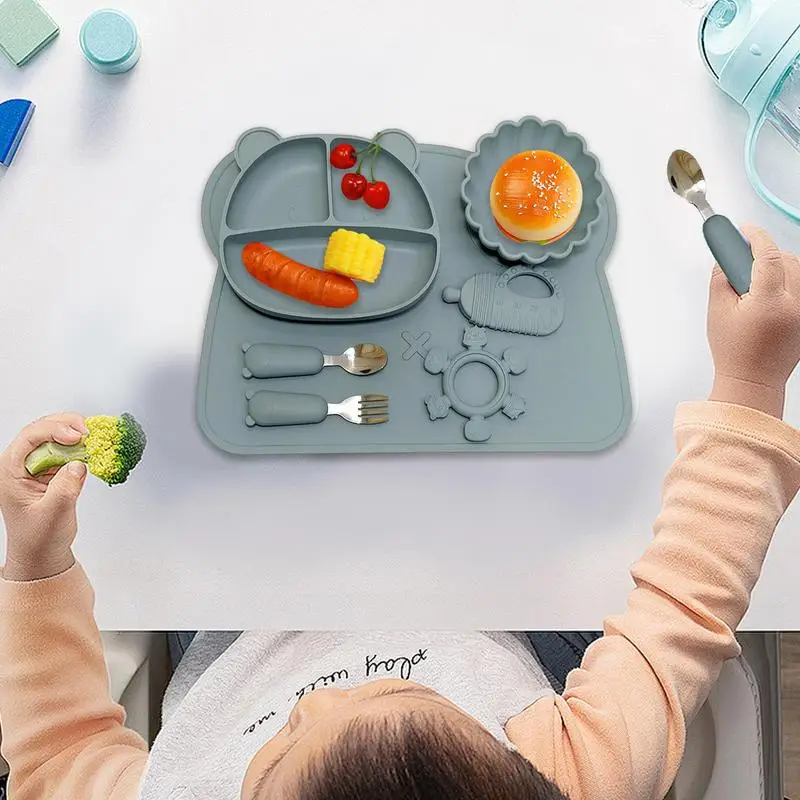 Детская силиконовая разделенная присоска 6 шт.