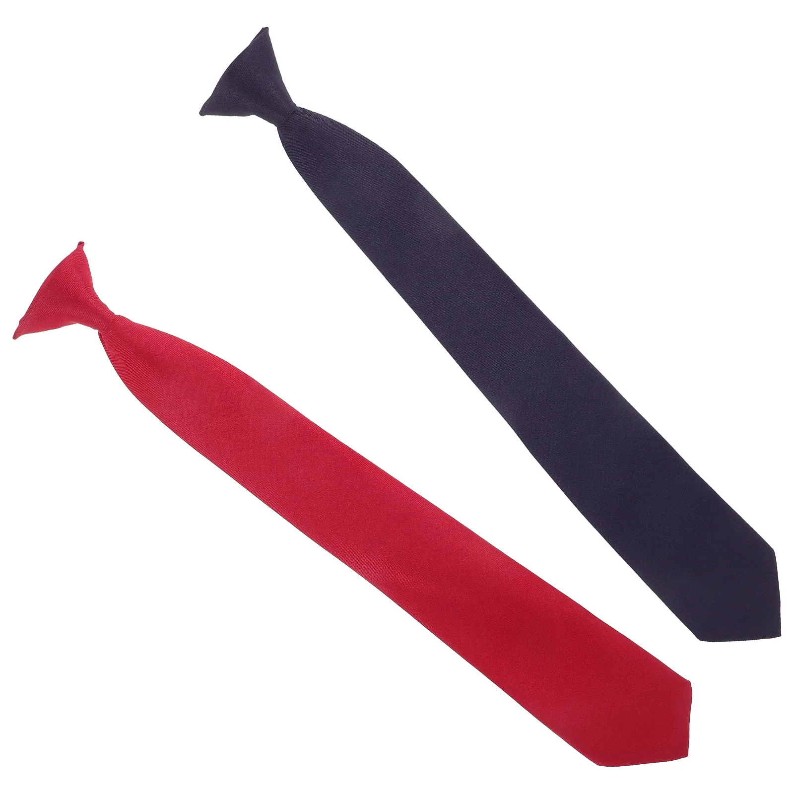 

2pcs Ties Security Ties Clip On Ties Men Clip Ties Uniform Neck Ties Men Accessories