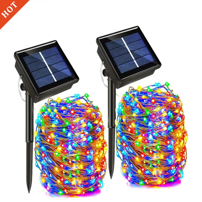 

Garden Fairy Lights Waterproof Outdoor Solar String Lights with 8 Lighting Modes for Patio Trees Christmas Wedding Party Decor