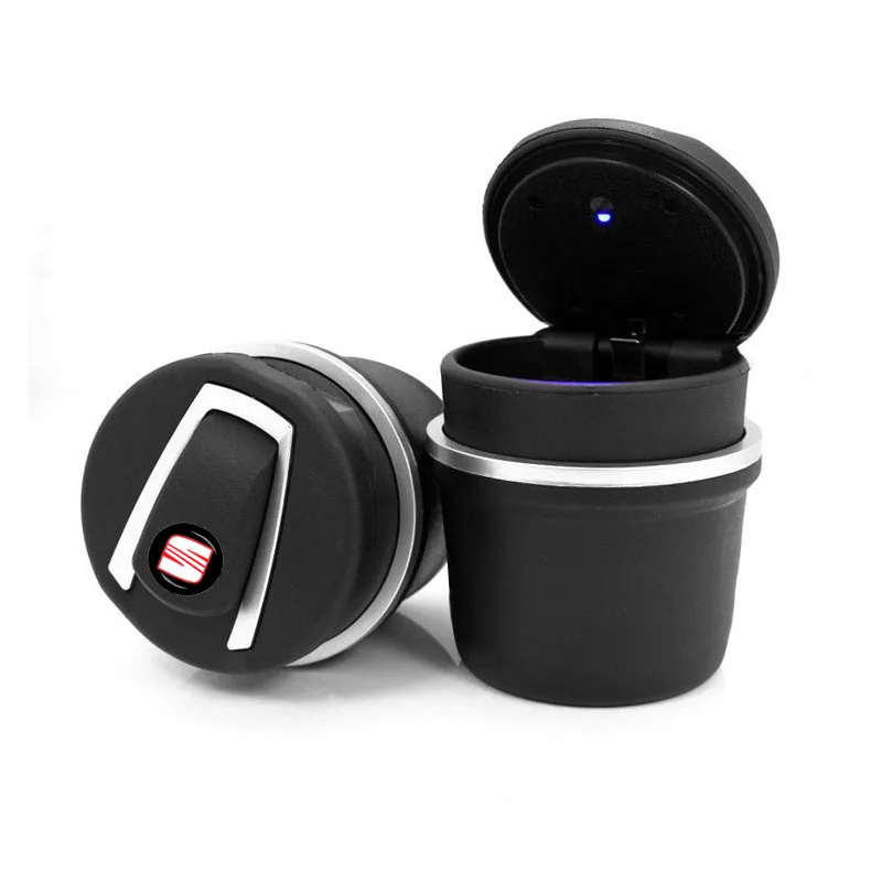 

Автомобильная пепельница, креативный светодиодный светильник, автомобильные аксессуары для интерьера для SEAT Leon cupra MK1 MK2 MK3 Ibiza 6L 6J 6P 6F 1P 5F FR Altea Ateca