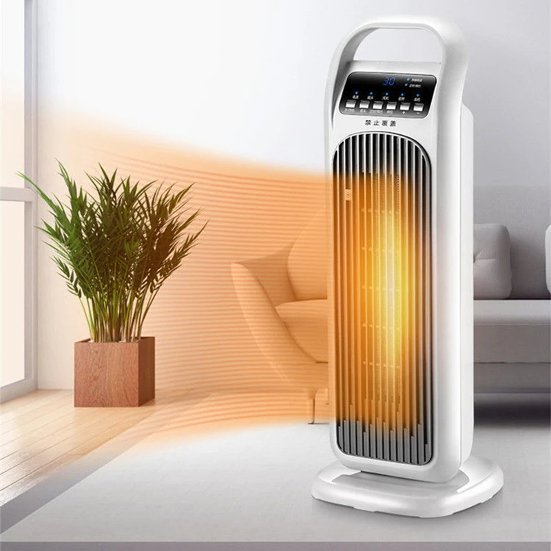 

2000W Heater Household Desktop Portable High Speed Regulating Electric Heaters Air Circulation Tower Fan Heating Air Cooler