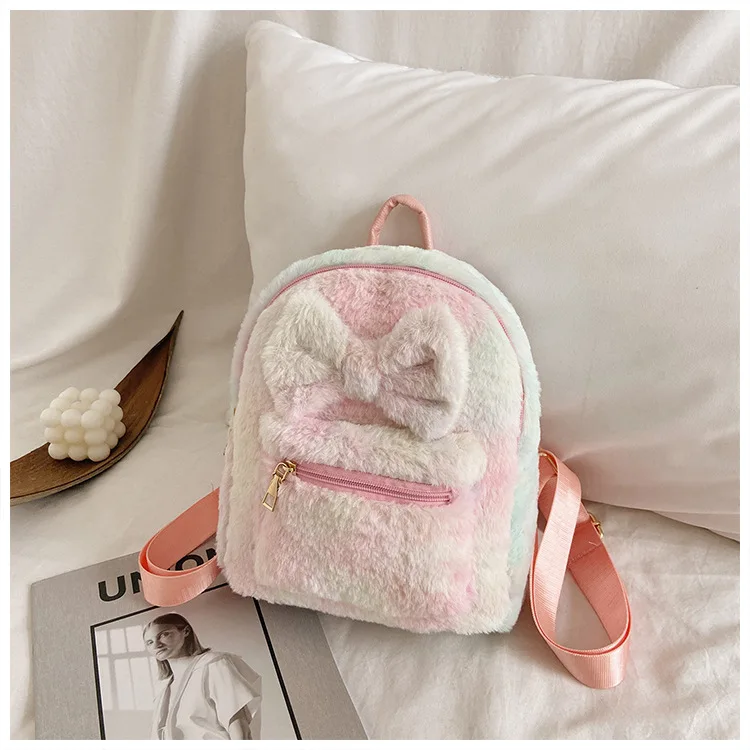 

Новый индивидуальный плюшевый мини-рюкзак на плечо для девушек на осень и зиму, шикарная прекрасная дорожная сумка, миниатюрный рюкзак, милые сумки, рюкзаки