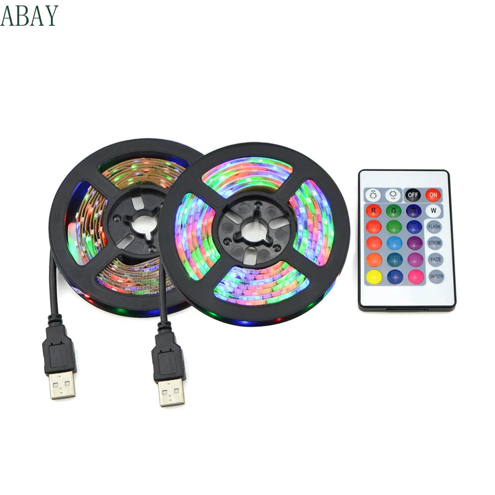

USB LED light Strip Tape DC5V 2835 RGB Holiday Decoration USB LED lamp String Ribbon TV Computer Backlight lighting 1M 2M 3M 4M