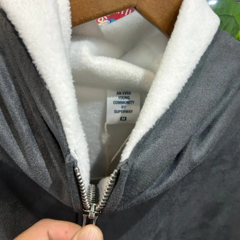 Фото SUPER WAY хлопковая куртка с капюшоном осень-зима утолщенная американская Cleanfit верхняя одежда на флисовой подкладке хлопковое пальто P511 №5