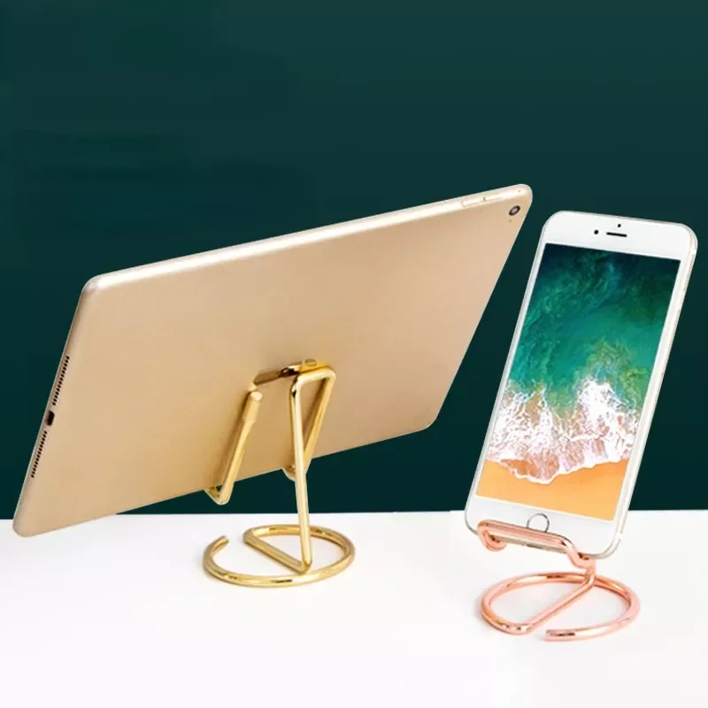 

2022NEW Metal Mobile Phone Holder Gold Rose Gold Black Stand for Ipad Universal Desk Decoration Mobile Phone Accessories