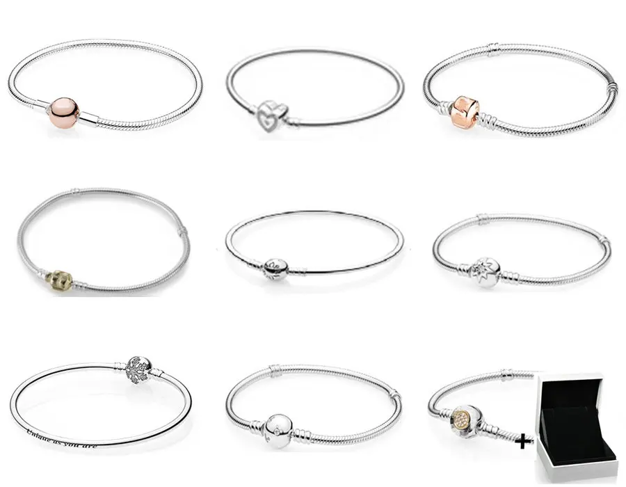 

2023 New 925 Sterling Silver Classic Bracelet Gold Qing CZ Charm Beads suitable for DIY crystal bracelet jewelry gifts