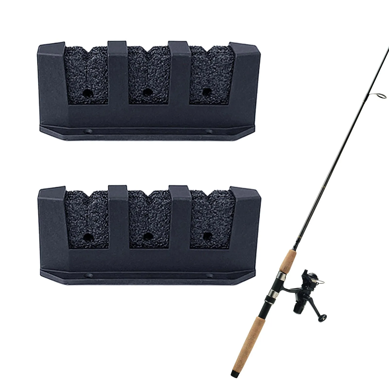 

Horizontal Fishing Rod Holders ABS Fishing Pole Holders Fishing Rod Storage Rack For Home Garage Cabin Basement Fishing Accessor