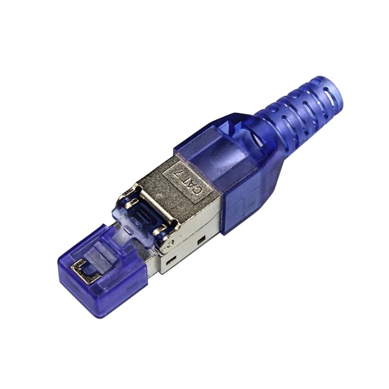

16FB RJ45 Connectors Cat7 Gigabit Shielded 30u Shielded Contactor and Pressure-free Crystal for Head Plug