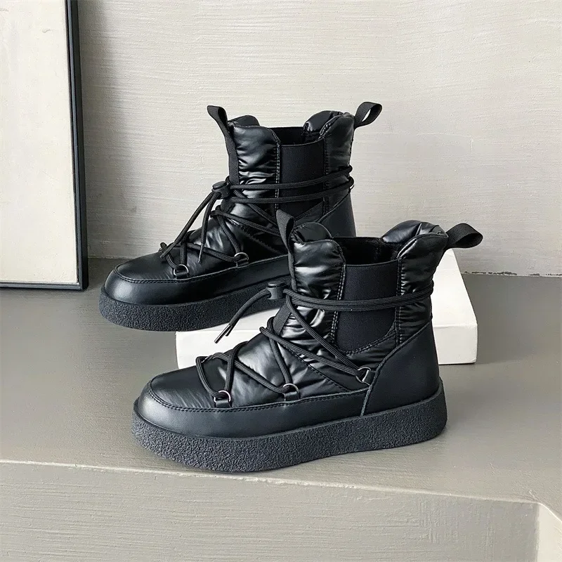 Зимние Модные тканевые сапоги для снежной погоды с зонтиками новинка 2023 женские