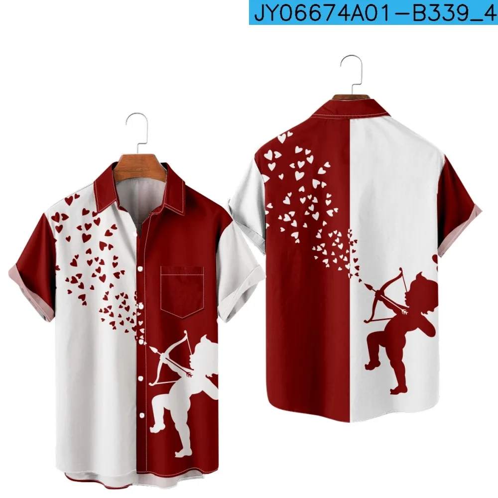 

Cupid Style Short Sleeve Shirt Casual Kawaii Unisex Clothing