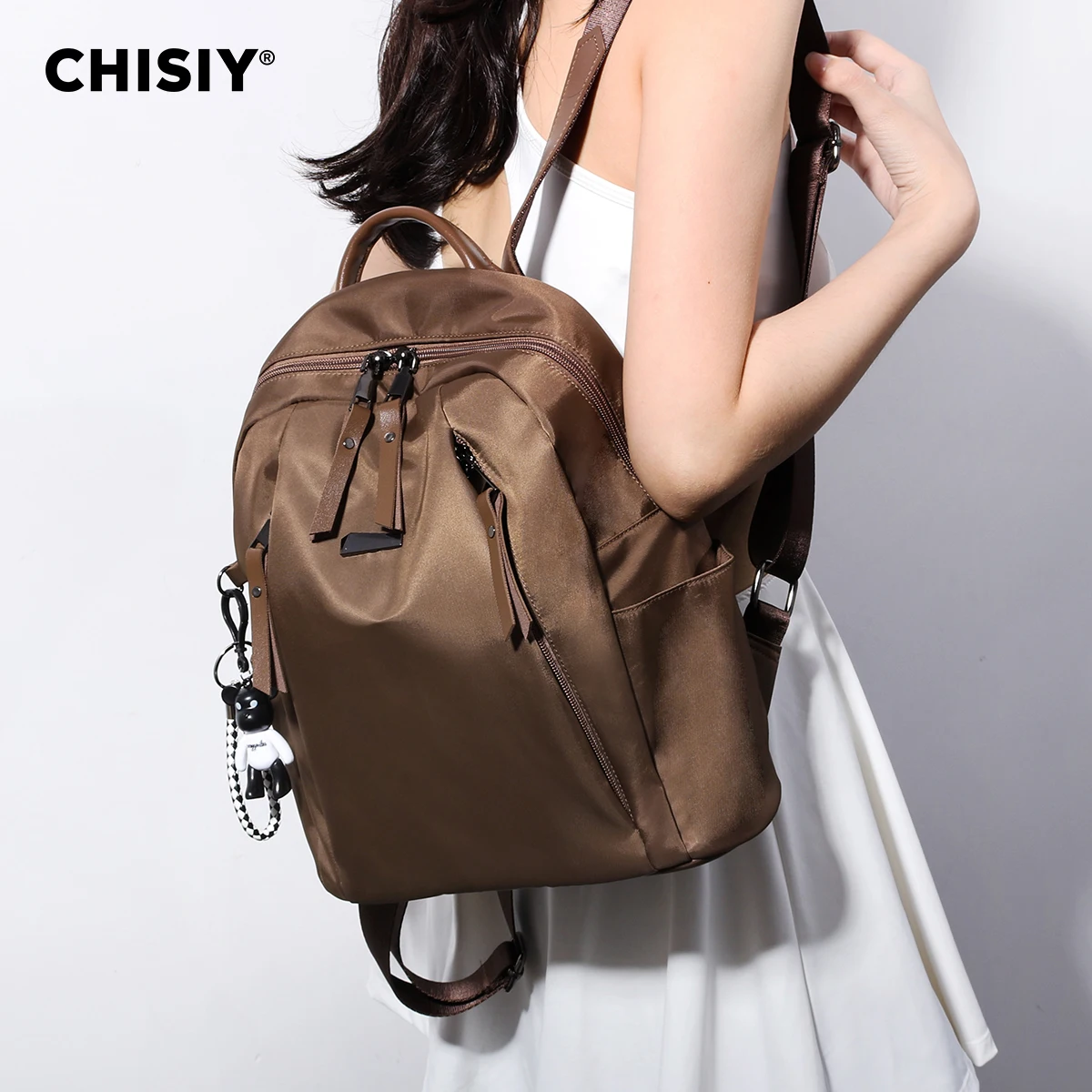 Оригинальный рюкзак CHISIY ручной работы коричневая сумка Удобная Функциональная