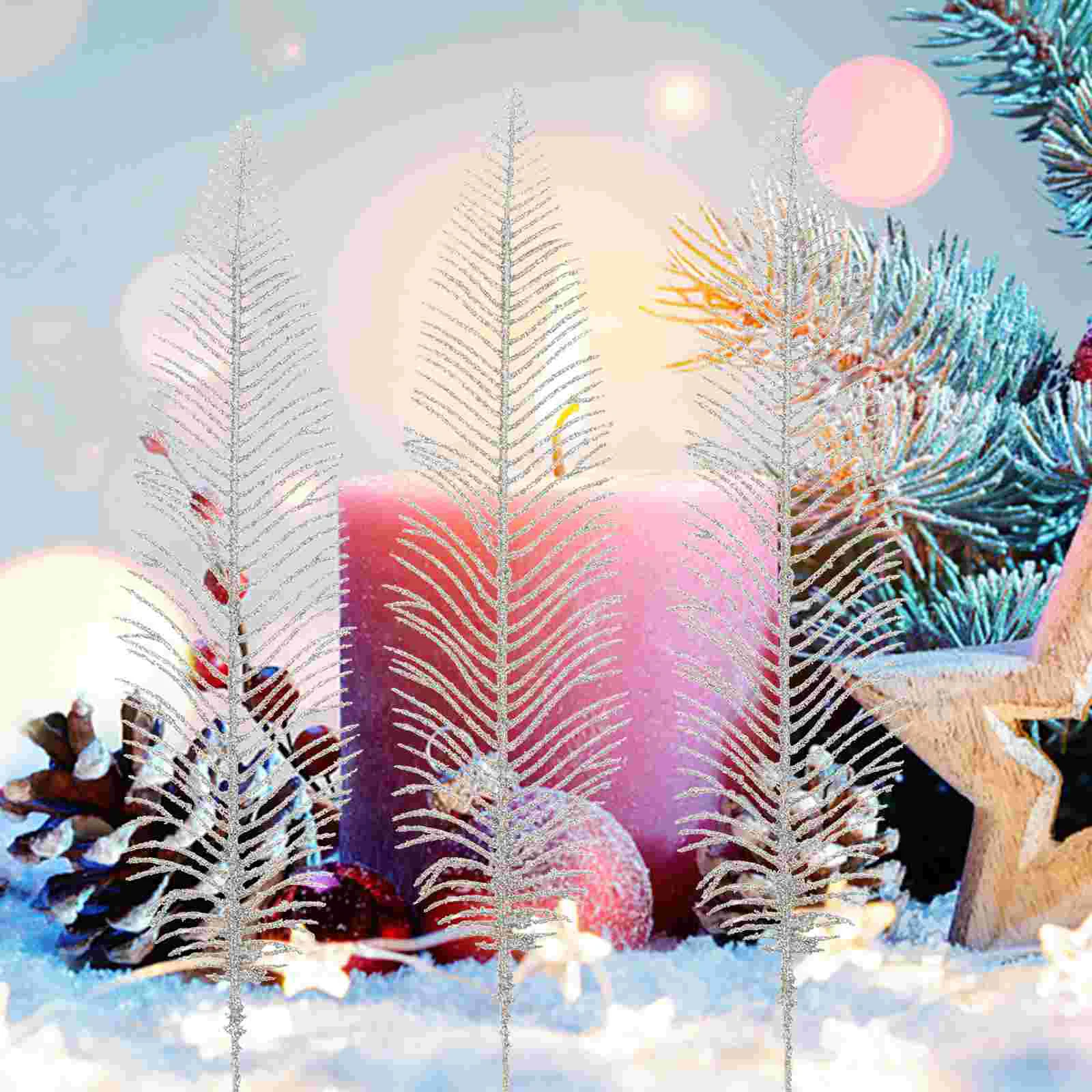 10 шт. золотой порошок лезвие блестящие искусственные листья Рождество для вазы