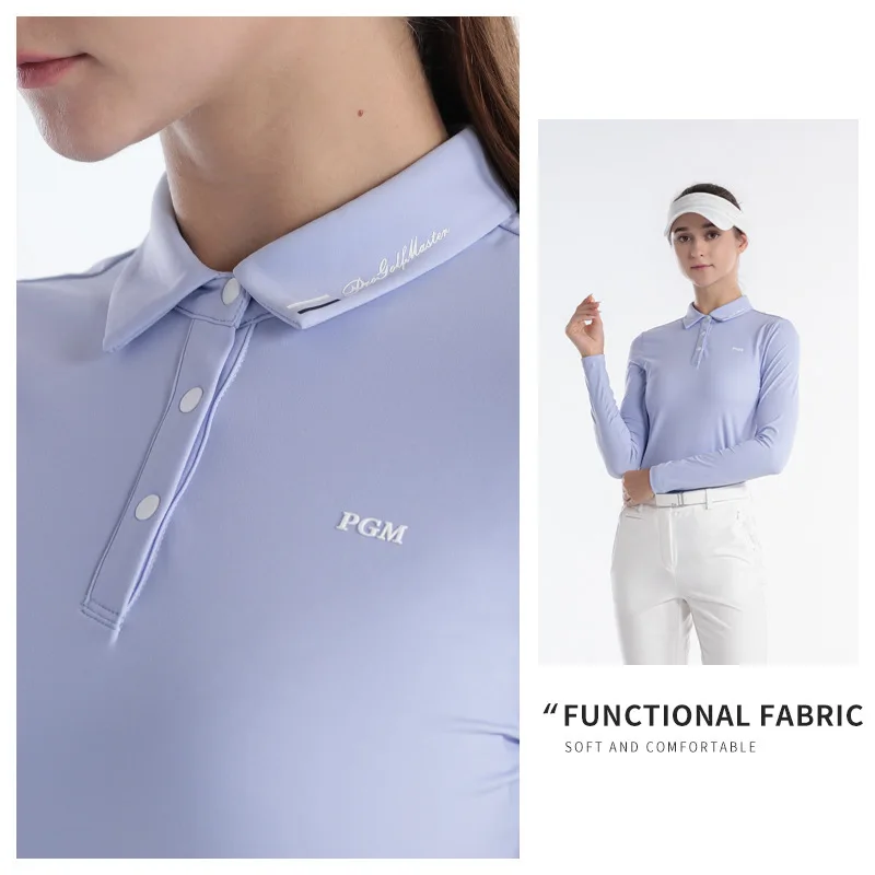 PGM гольф женская осенне-зимняя футболка с длинными рукавами одежда из эластичной