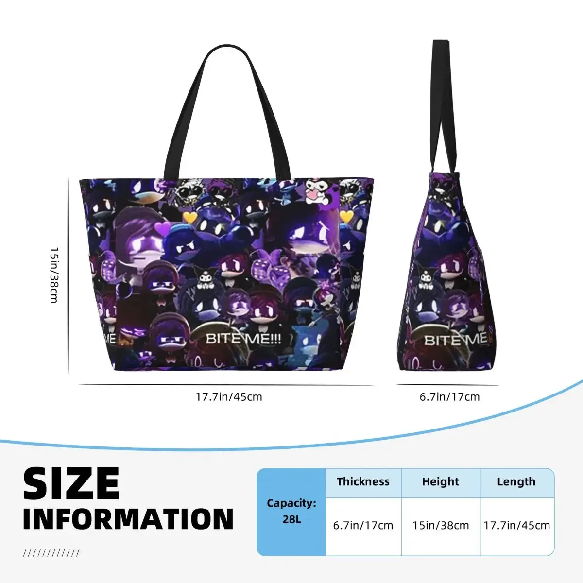 Фото Сумка-тоут Murder Drones Uzi Collage Beach Tote Bag, спортивная сумка для спортзала и йоги, большая сумка-тоут, женская дорожная сумка, сумка для фитнеса №3