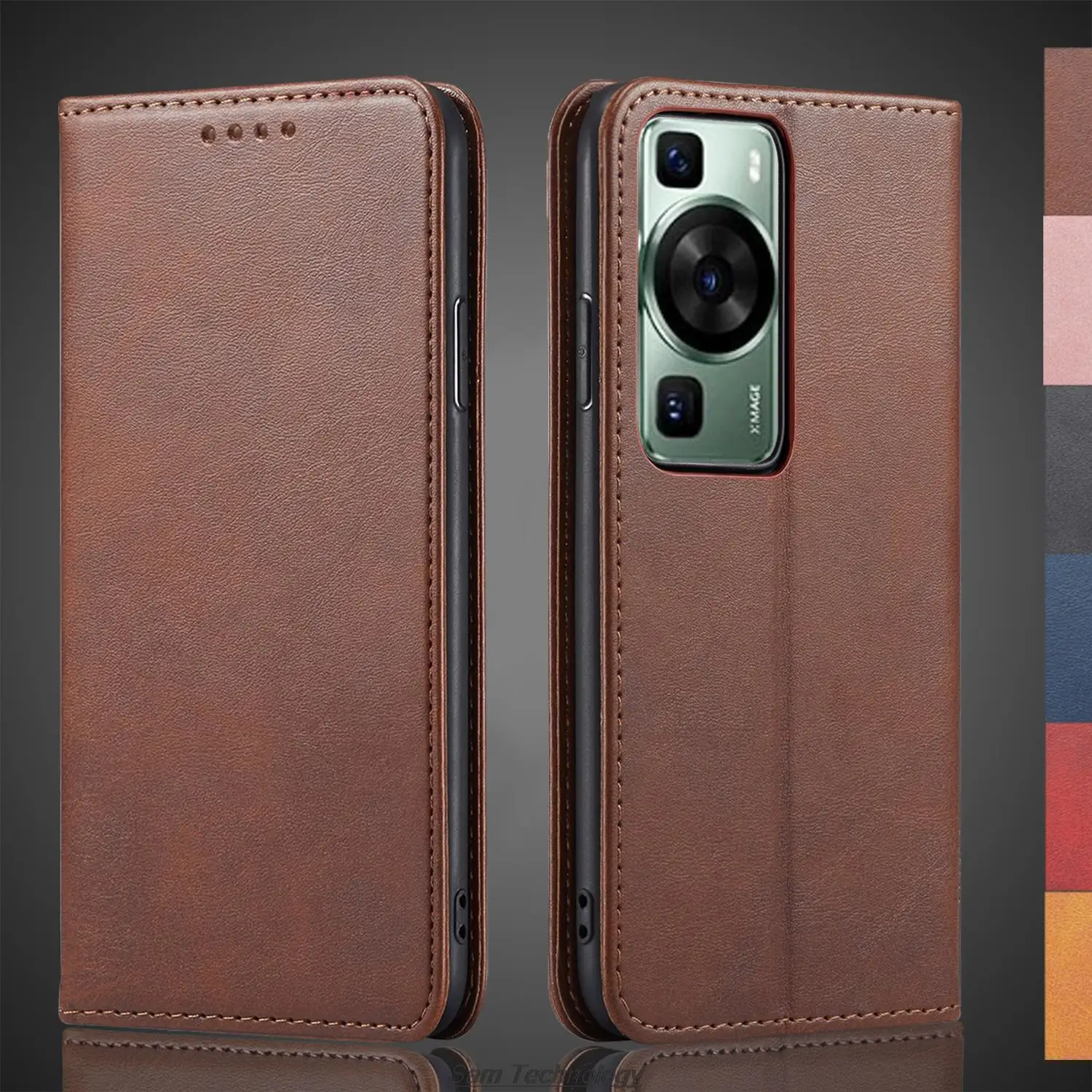 Кожаный чехол с магнитным притяжением для Huawei P60 Pro/Huawei кобура откидной крышкой