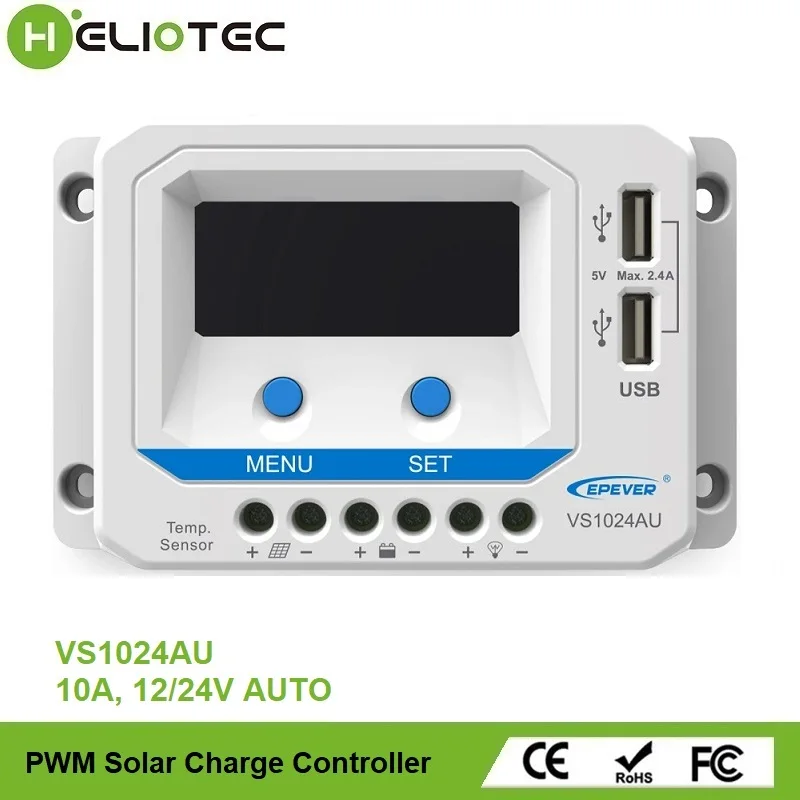 EPEVER 10A 30A 45A 60A ШИМ-контроллер заряда солнечной батареи 12V24V автоматический