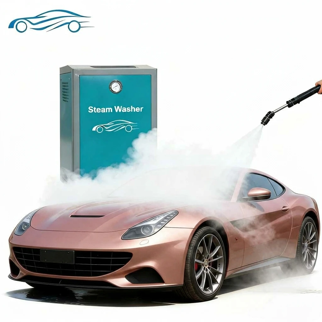 Фото Сертифицированная по стандарту CE паровая автомойка 8 бар 170 ℃   Высокотемпературный пароочиститель высокого давления для чистки автомобилей, 6 кВт №1