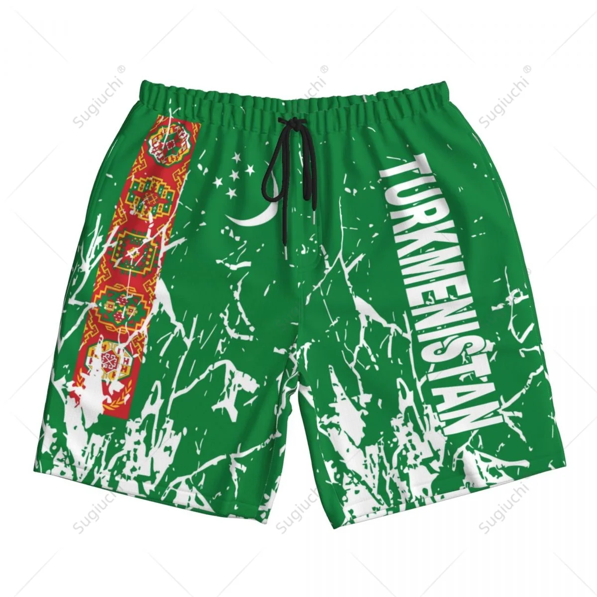 Мужские Пляжные штаны с туркеменским флагом шорты для серфинга футболки