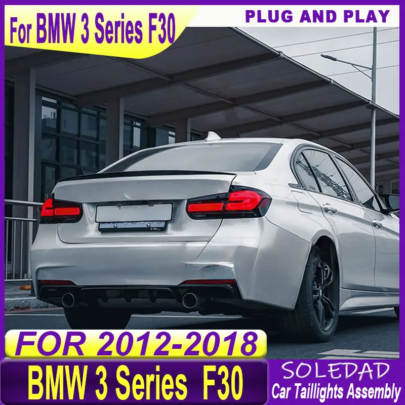 Фото Автомобиль ﻿ Задний фонарь для BMW 3 серии F30, 2013-2018 гг., светодиодный, с эффектом бегущей воды, мигающий, автомобильный задний фонарь №1