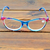 round blue flower frame full rim retro handcrafted spectacles multi coated fashion reading glasses 0 75 to 4