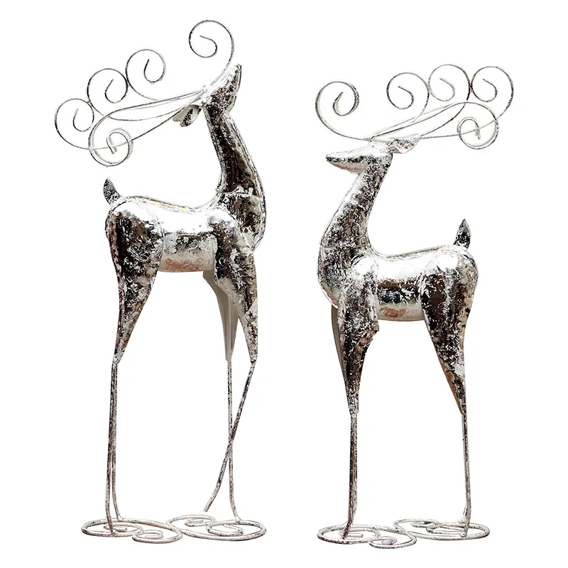 Рождественский железный художественный олень магазин окно большой стиль