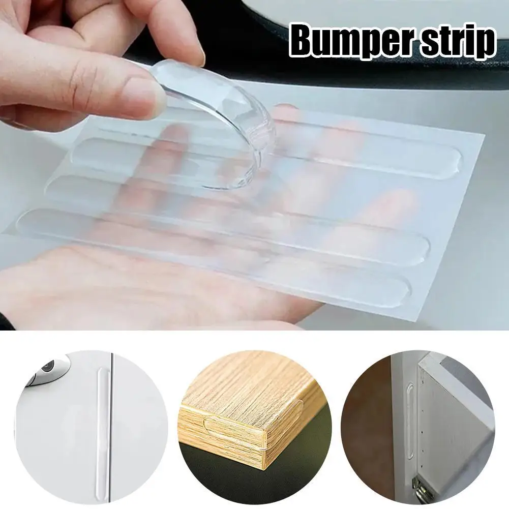 

Прозрачный мягкий силиконовый Настенный Протектор, самоклеящаяся защитная заглушка для дверной ручки бампера, противоскользящая дверная ...