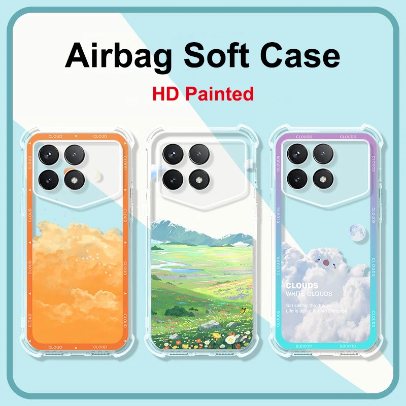 Чехол с защитой от падения для Xiaomi Redmi K70 Pro Champion тонкий мягкий силиконовый