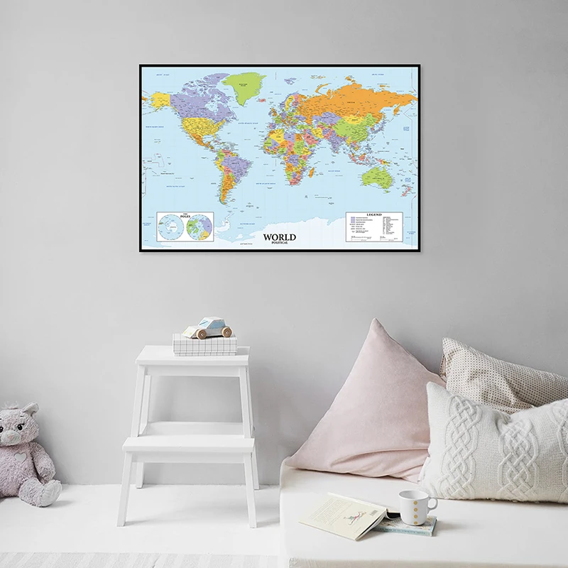 Рисунок 3 - 59x42 см Нетканая карта мира офисные