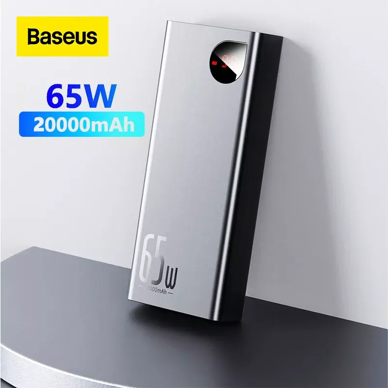 

NEW Baseus 20000mah Power Bank 22.5W/65W PD QC 3.0 Quick Charging Powerbank Portable External Charger For Smartphone Laptop Tab