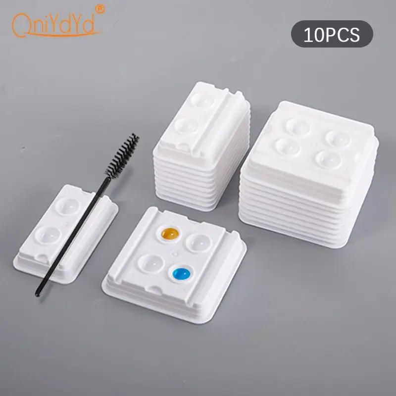 

10pcs Plastic Mini Tattoo Ink Cup Micro Pigment Cap Permanent Makeup Glue Holder